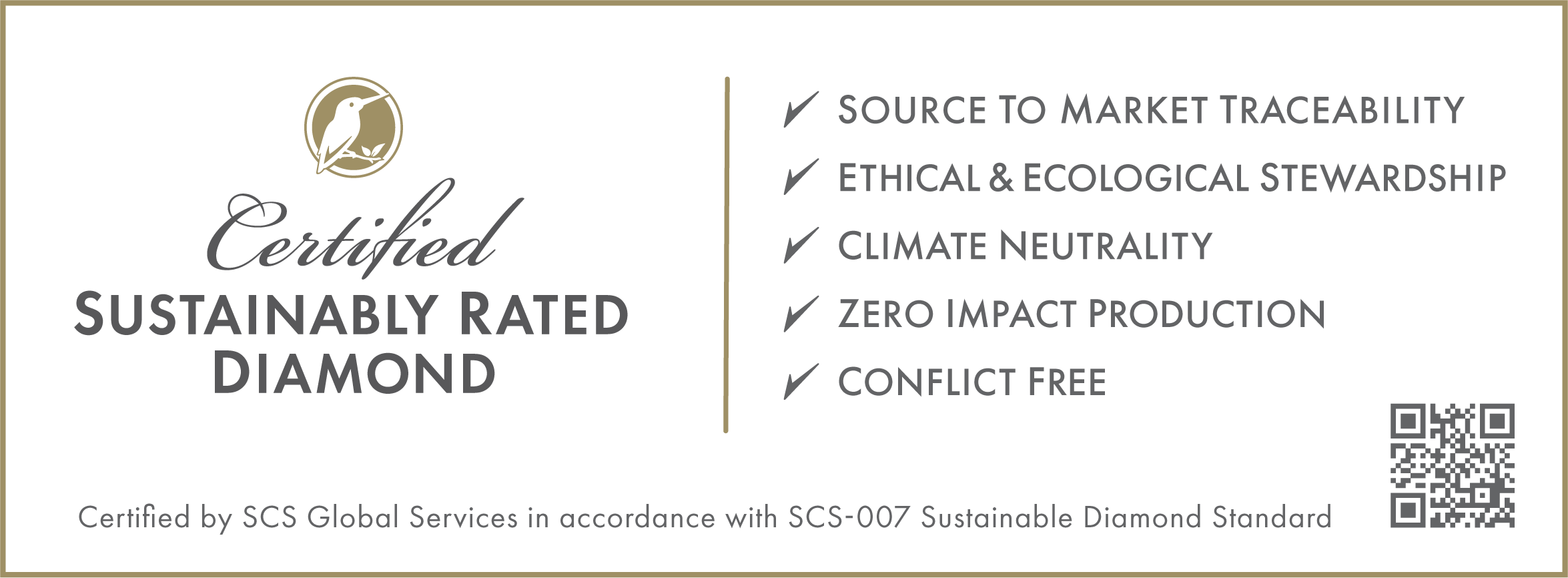 Certified Sustainablity Rated Diamonds