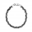 Silver 7.7mm Gunmetal Anchor Chain Bracelet