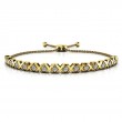 0.40ct Real Diamond X-O Bolero Adjustable Bracelet In 14k Yellow Gold