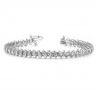 1.00ct Real Diamond Swirling S Link tennis Bracelet In 14k White Gold