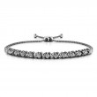 0.40ct Real Diamond X-O Bolero Adjustable Bracelet In 14k White Gold