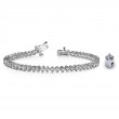 3.00ct Real Diamond Unique 2 Prong Tennis Bracelet In 14k White Gold