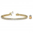 6.00ct Real Diamond Unique 2 Prong Tennis Bracelet In 14k Yellow Gold
