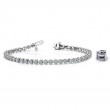 2.00ct Real Diamond Classic 3 Prong Tennis Bracelet In 14k White Gold