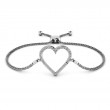 0.40ct Real Diamond X-O Bolero Adjustable Bracelet In 14k White Gold