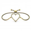 0.75ct Real Diamond X-O Bolero Adjustable Bracelet In 14k Yellow Gold