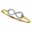 0.40ct Real Diamond X-O Bolero Adjustable Bracelet In 14k Yellow Gold