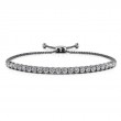 1.00ct Real Diamond Bolero Adjustable Bracelet In 14k White Gold