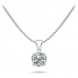 1/4ct Real Diamond Set In A 14k Gold Classic Basket Setting Solitaire Pendant With 18 White Gold Chain