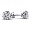 0.25ct Beautiful Round Real Diamond Set In 14k White Gold Mounting With A Heart Accent