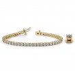 3.00ct Real Diamond Classic 4 Prong Tennis Bracelet In 14k Yellow Gold