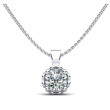 1ct Real Diamond Set In A Heart Shaped 14k Gold Solitaire Pendant With 18 White Gold Chain