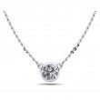 1/2ct solitaire Real diamond set in 14K classic 4 prong setting with 18 White gold chain