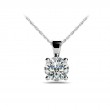 0.50ct Real Diamond Set In 14k Gold Classic Setting With Bail And 18 White Gold Chain