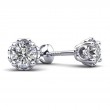 0.50ct Beautiful Round Real Diamond Set In 14k White Gold Mounting With A Heart Accent