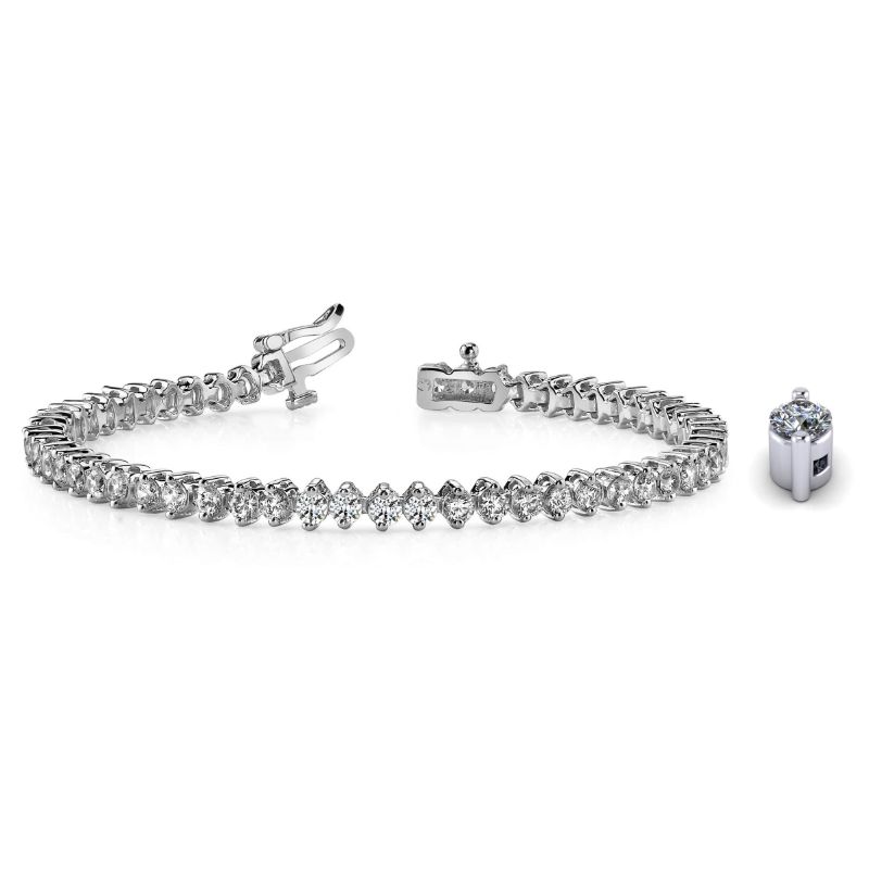 18ct White Gold Tennis Bracelet 1ct Diamonds – SayItWithDiamonds.com